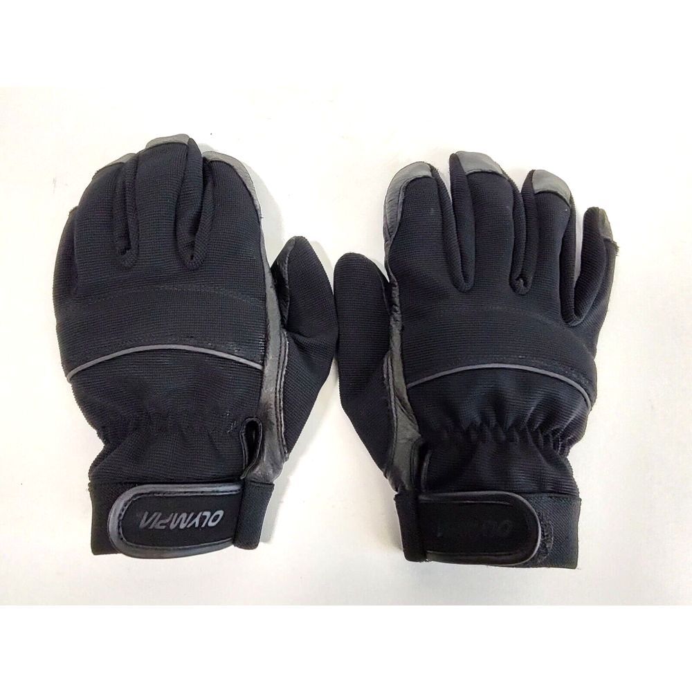 Olympia Leather Women's L Riding Gloves Motorcycle Gloves Black